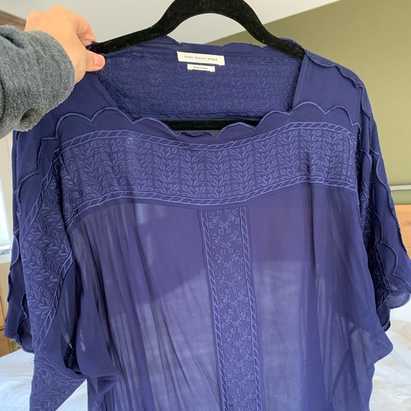 Isabel Marant Tops - NWOT Isabel Marant Etoile Blue Scalloped Blouse